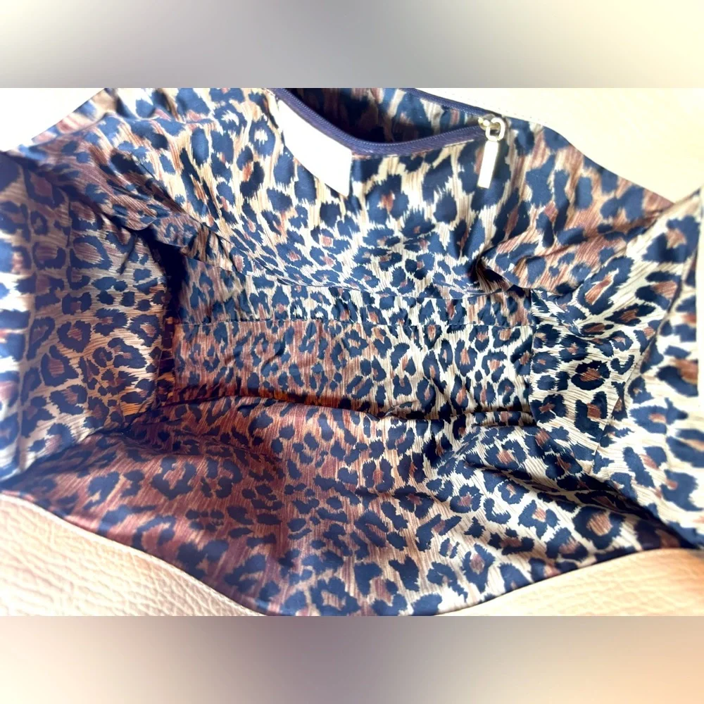 Dolce and Gabbana Tote Black Nylon Tan Leather Leopard Lining Rare Vintage - Picture 12 of 15